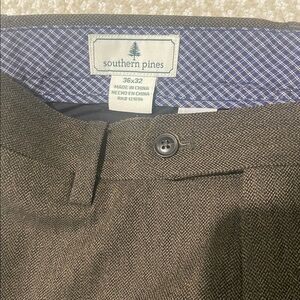 Southern Pines Dress Pants in Dark Brown / black micro herringbone